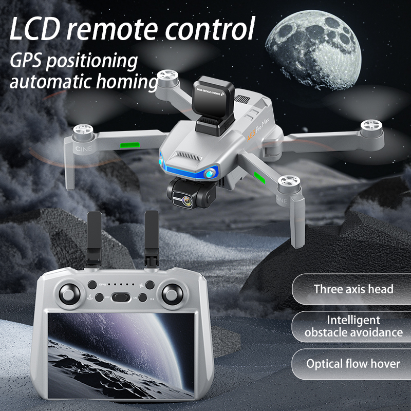 Ae3 pro max novo lcd sc gps dr - Drone Gimbal 3 Axis avaliação e preço