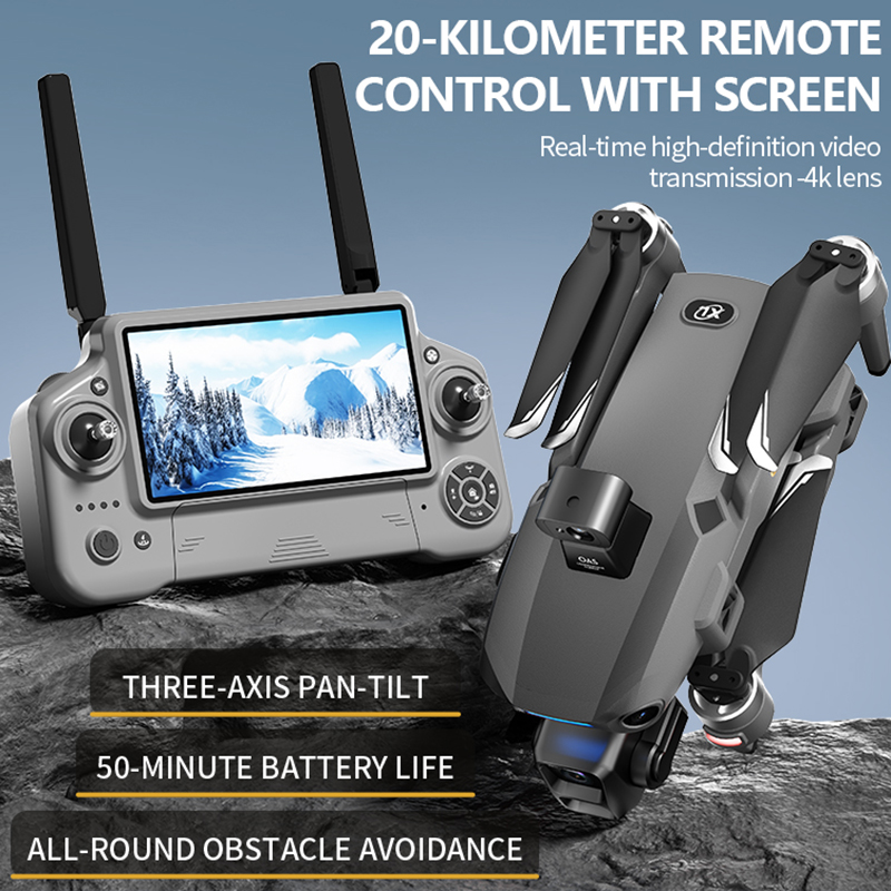 Novo Drone 8K com Câmera Dupla - Drone Gimbal 3 Axis avaliação e preço