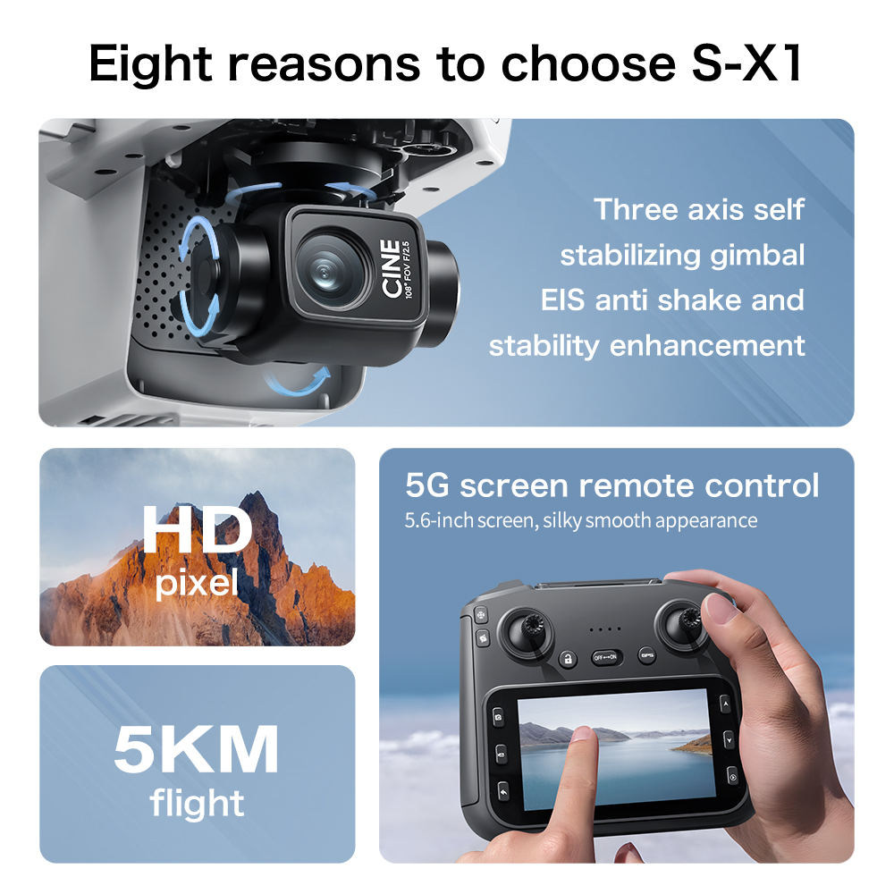 Oferta Imperdível: Drone GPS S - Drone Gimbal 3 Axis avaliação e preço