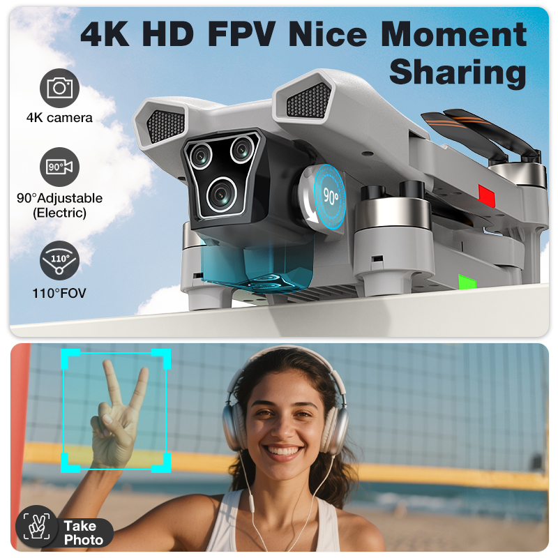NOVO Drone L017 Pro Brushless  - Drone Gimbal 3 Axis avaliação e preço